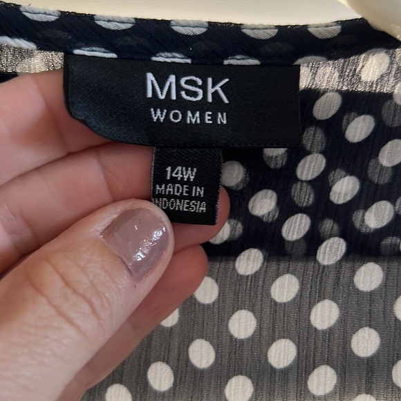 Navy Blue Polka Dot Dress - Picture 3 of 8